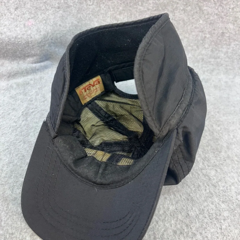 Teva Logo Mens Black Teva Hat Gore-Tex Ear Flap Adjustable OSFM